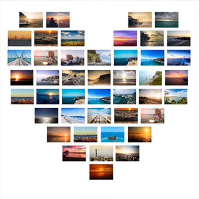 heart collage canvas prints