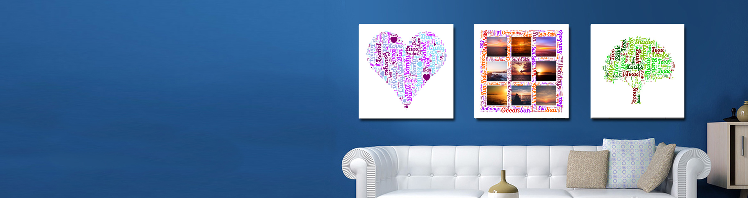 word art canvas prints